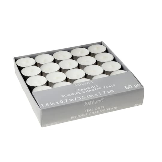 Basic Elements&#x2122; White 6-Hour Unscented Tealights By Ashland&#xAE;